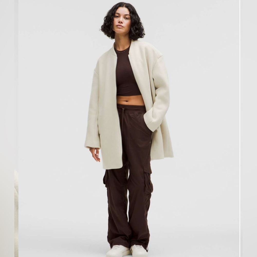 NWT Lululemon Relaxed Fit Zip Front Wool Coat